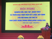 Đảng bộ Trường ĐH Sao Đỏ tổ chức nghiên cứu, học tập, quán triệt và triển khai thực hiện Kết luận, Quy định của Hội nghị lần thứ tư Ban chấp hành Trung ương Khóa XIII